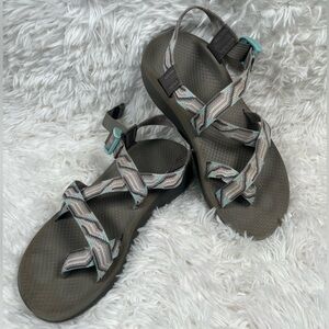 Chaco | Z/2 Classic Strappy Hiking Outdoors Sandals Teal Gray Aztec